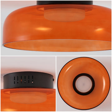 Kalmar 12" Modern Minimalist Iron/Glass Dimmable Integrated LED Flush Mount